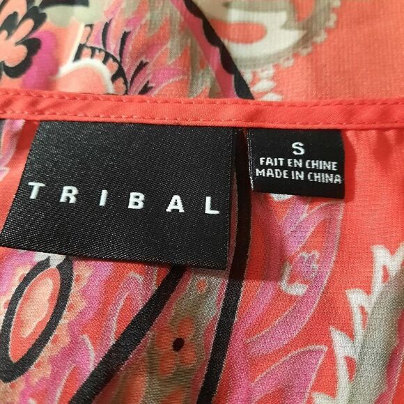 Tribal Blouse Ladies Small Semi Sheer‎ - Picture 5 of 7